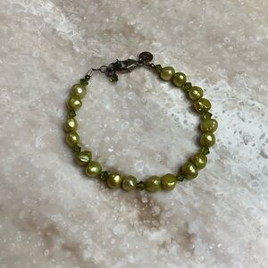 😍Emily Ray 925 Silver Pitaschio Green Bracelet😍